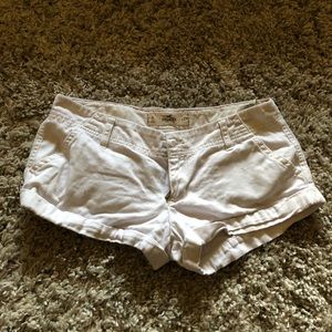 Low- waisted white shorts